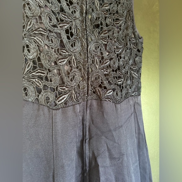 Vintage 90's Jessica McClintock Blue Crochet Maxi Party Prom Dress Size 8 - Picture 8 of 11